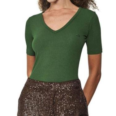 Imagem de Blusa Colcci Canelada Manga Curta Feminina-Feminino