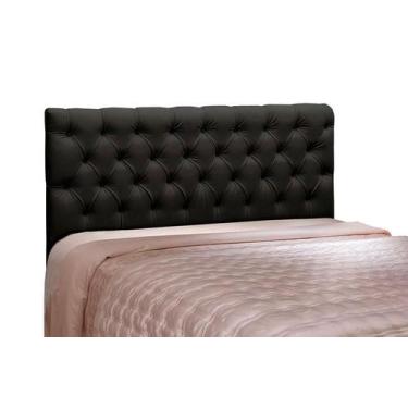Imagem de Cabeceira Cristal 1,60 Para Cama Box Laminado Preto - JS Móveis