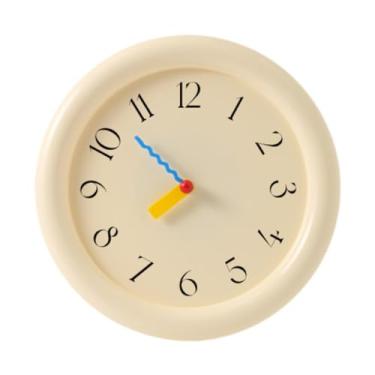 Imagem de Fenteer Relógio de parede decorativo para parede, relógio de mesa para pendurar no quarto ou cozinha.