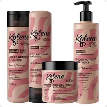 Imagem de Kit Kolene By Camilla De Luccas Nutri Bond: Shampoo, Condicionador 300ml, Máscara 500g e Goma Capilar 500ml
