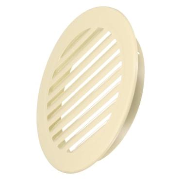 Imagem de PATIKIL Ventilação de ar redonda de 15 cm, tampa da grade da grelha de alumínio Soffit ventilação HVAC para teto parede telhado banheiro cozinha garagem duto galpão garagem, bege