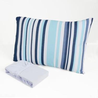 Imagem de Jogo de Cama Solteiro com Lençol de Elástico - Malha 100% Algodão, Confortável e Prático para Quartos Domésticos com Estilo Simples (Contemporâneo branco)