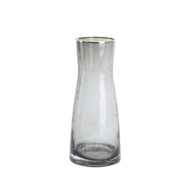 Imagem de WUHUQN Vaso de flores vaso de vidro simples transparente decoração de mesa mesa sala de estar flor seca arranjo de flores vaso ornamento vaso para arranjo floral