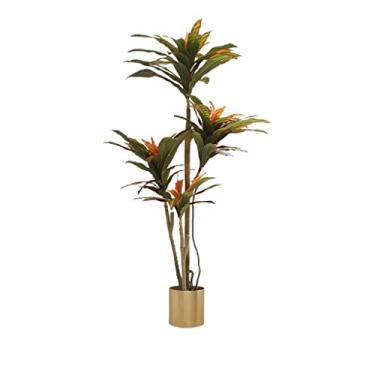 Imagem de SLGGPJBU Plantas falsas planta artificial árvore simulação planta decoração casa planta vaso planta sala de estar quarto mesa decoração árvore falsa plantas artificiais interior fora, 175 cm