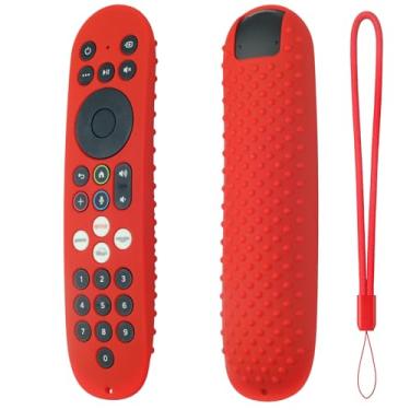 Imagem de Hi Color Capa de silicone para controle remoto Xumo Stream Box PR3 lançado 2025 Xumo Stream Box Spectrum Tv Remote Case com cordão (vermelho)
