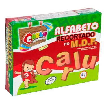 Imagem de Carlu Brinquedos - Alfabeto Recortado Pequeno Jogo Educativo, 4+ Anos, Multicolorido, 3017