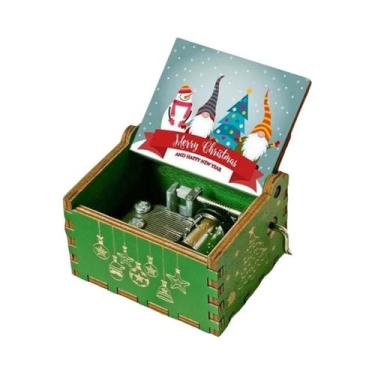 Imagem de Caixa De Música Antiga De Madeira Esculpida, Manual, Tema Clássico De 