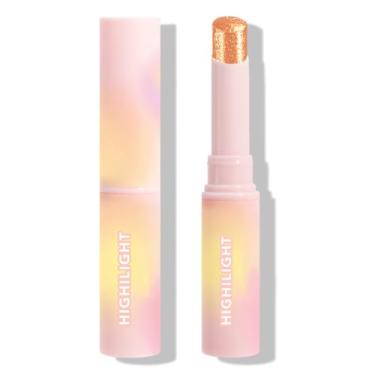 Imagem de Bastão de sombra de olhos marrom claro, brilho perolado cintilante, delineador de lápis de olhos, altamente pigmentado, ultra cremoso, leve, fórmula montável, 18,4 g, longa duração