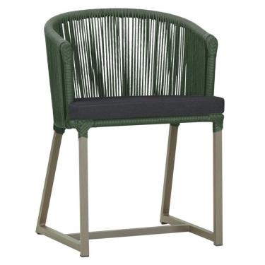 Imagem de Cadeira De Jantar Noronha Alumínio Fendi E11 Trama  Verde