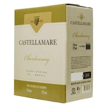Imagem de Vinho Branco Seco Chardonnay Bag in Box Castellamare 3L