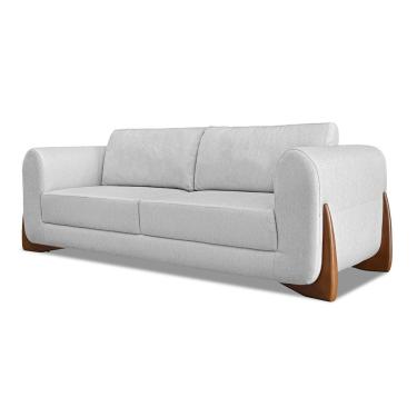 Imagem de Sofá Jobim 3 Lugares 2,20 Linho Rustico Grigio - Lucadi Home