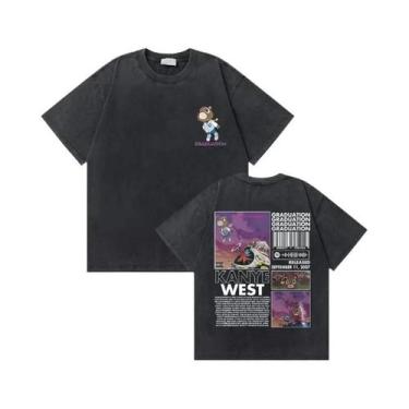 Imagem de Camiseta Masculina Oversized Vintage Kanye West Com Estampa De Urso De