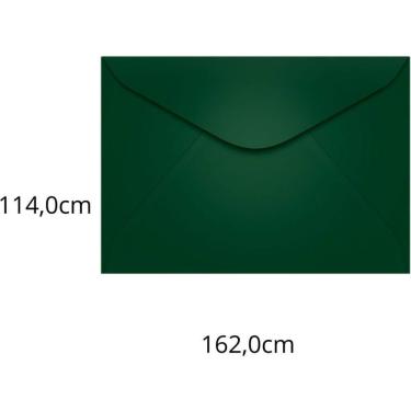 Imagem de Envelope Carta 114x162 Verde Escuro Brasil 80g 100un  Scrity