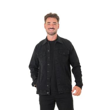 Imagem de Jaqueta Preta Masculina Arauto Slim, Preto, GG