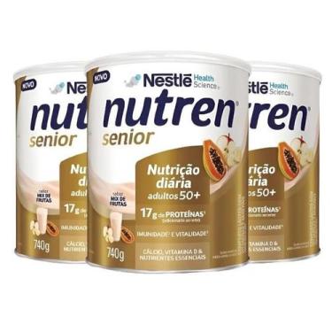 Imagem de Nutren Senior Mix de Frutas - 740g Kit 3 unidades - (Nestle), Mix de F