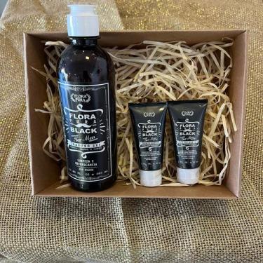 Imagem de Kit Black Shampoo + Barba  - presente - Flora pura