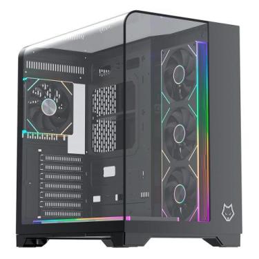 Imagem de Gabinete Gamer Husky Dome 700, 7 Fans ARGB, Vidro Temperado Frontal/La