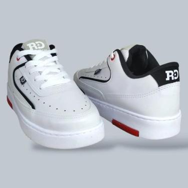 Imagem de Tenis Casual Masculino Redikal Skate Branco e Preto, Branco, 42