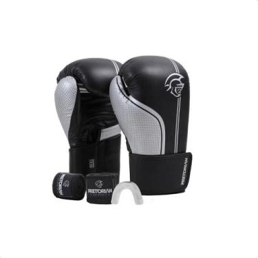 Imagem de Kit Luva Boxe Muay Thai First FX1 Pretorian + Bandagem e Protetor Buca