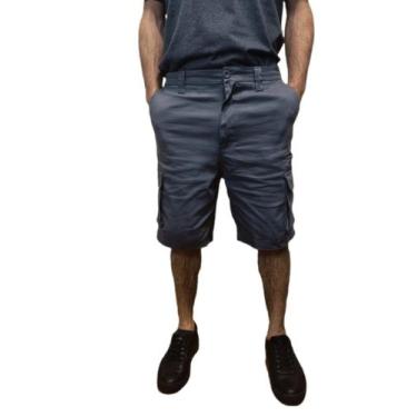 Imagem de Bermuda Top Cargo Sarja 7Bolsos Original - Kf, Cinza escuro, 48