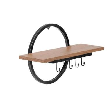 Imagem de Porta Chaves Prateleira De Parede Arco Estilo Industrial Nicho Suspens