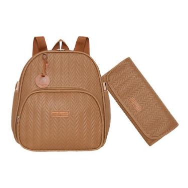 Imagem de Mochila Maternidade Pirulitando Trocador Refúgio Marrom - Pirulitando 