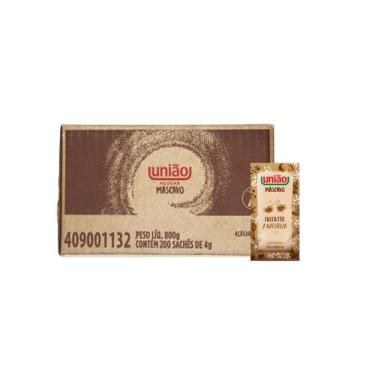 Imagem de Açúcar Mascavo Sachê União Caixa 200un 4g Natural Café Restaurante Hot