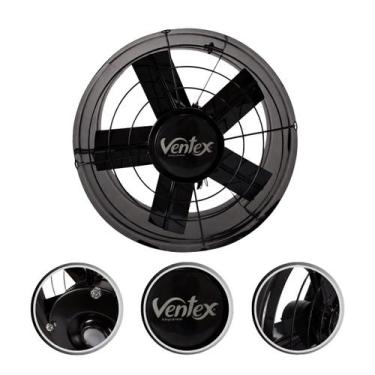 Imagem de Exaustor Parede Ventilador Ventex Preto Bivolt Silencioso Alta Vazão P