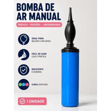 Imagem de Bomba de Ar Manual para Balões e Infláveis  Portátil, Leve e Prática -
