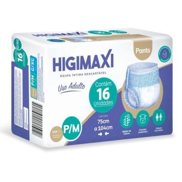 Imagem de Fralda Calça Geriátrica Adulto Higimaxi Pants PM Com 16 Unidades Máxim