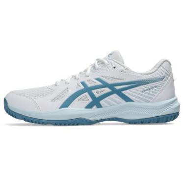Imagem de Tênis ASICS Upcourt 6 - Masculino - Branco/Azul, 42
