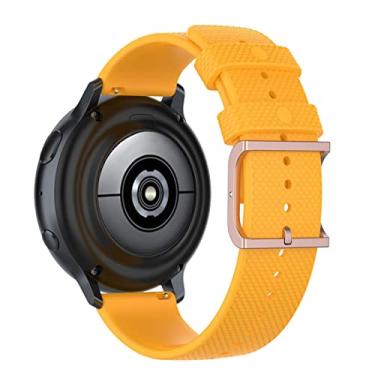 Imagem de Pulseira Moderna V2 20mm Fivela Rose compatível com Samsung Galaxy Watch 3 41mm - Galaxy Watch Active - Galaxy Watch 42mm - Marca LTIMPORTS (Amarelo)