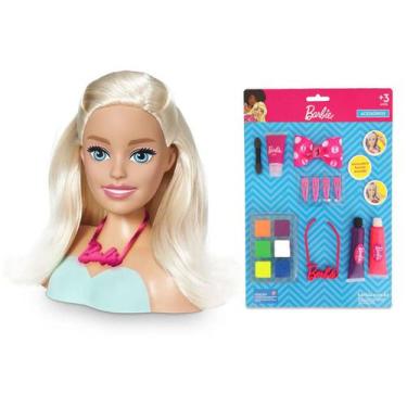 Boneca Barbie Busto Maquiagem e Cabelo Pupee 1264 - Boneca Barbie -  Magazine Luiza