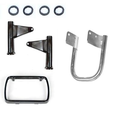 Imagem de Kit Barra Estabilizadora Suporte e Aro Farol Borrachas Cg 99