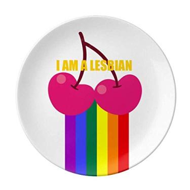 Imagem de I Support Transgênero LGBT Prato Decorativo de Porcelana Salver Louça Prato de Jantar