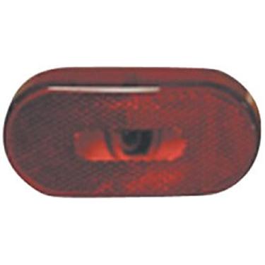 Imagem de Fasteners Unlimited Lente de substituição vermelha 89-121R para luz oval