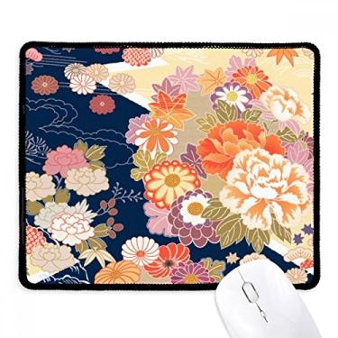 Imagem de Mousepad japonês com estampa de folha de bordo Peony Tapete de borracha para jogos