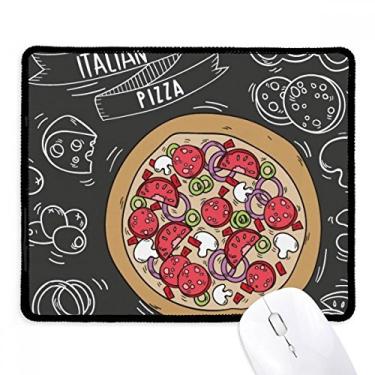 Imagem de Italy Customs Resident Diet Pattern Mousepad Borda costurada Tapete de borracha para jogos