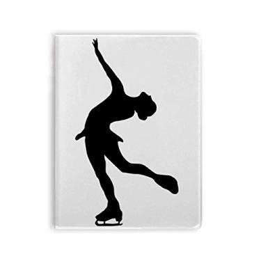 Imagem de Caderno de patinação feminino com silhueta de esporte de inverno