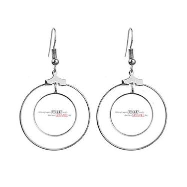 Imagem de Brincos de argola com citação Sweet Candy Also Has A Bitter Day