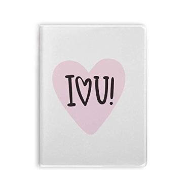Imagem de Diário de capa macia para caderno com citação rosa I Love You