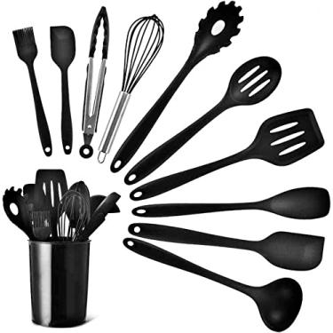 Imagem de Kit 10 Peças Utensílios Cozinha Antiaderente Silicone Lorben