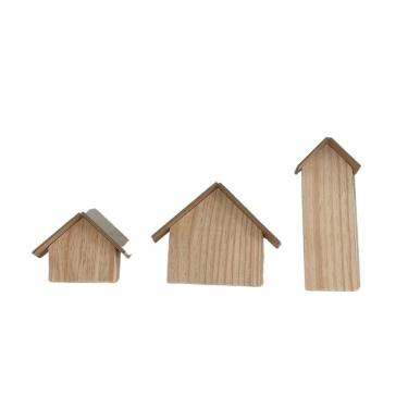 Imagem de Trio de casinhas para condomínios em mdf c/telhado - Jeito Próprio Artesanato