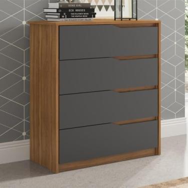 Imagem de Cômoda 4 Gavetas Gênova Grafito