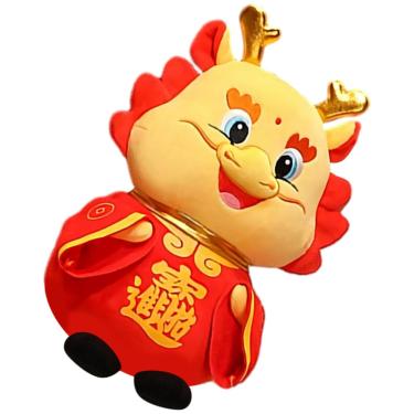 Imagem de NOLITOY Atraia Riqueza Para Brinquedo Do Zodíaco Chinês Boneco Mascote Dragão Ornamento Chinês Fengshui Bichinhos Fofos De Pelúcia Almofada Abra a Porta Boneca De Pelúcia 15c