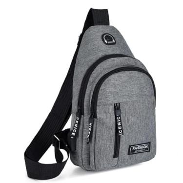 Imagem de Bolsa Tiracolo Masculina Pochete Transversal Bag Ombro sholder bag (Cinza)
