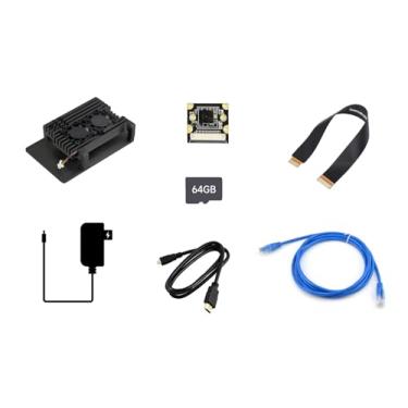 Imagem de Waveshare Dual Camera Accessories, Compatible with Raspberry Pi 5, Bundle with 2pcs PI5-IMX219-120 Camera,TF Card 64GB, Power Supply and so on (7 Items)