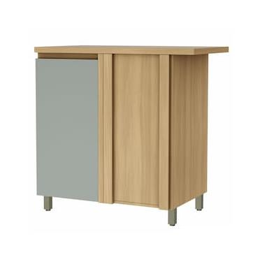 Imagem de Balcão de Canto Nesher Rainha em MDF 15mm com 1 Porta e 1 Prateleira - 92cm de largura