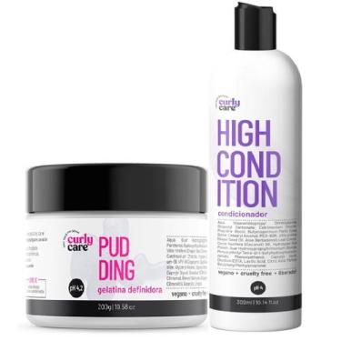 Imagem de Gelatina Pudding Curly Care + Condicionador High Condition