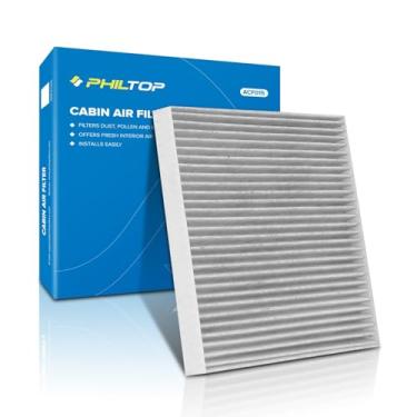 Imagem de PHILTOP Filtro de ar da cabine, substituição para CF11819, Captiva Sport, Equinox, Terrain, Azera, Santa Fe, Sonata, Cadenza, Optima, Sedona, Vue, Filtro de cabine premium com filtro de carbono ativado, pacote com 1